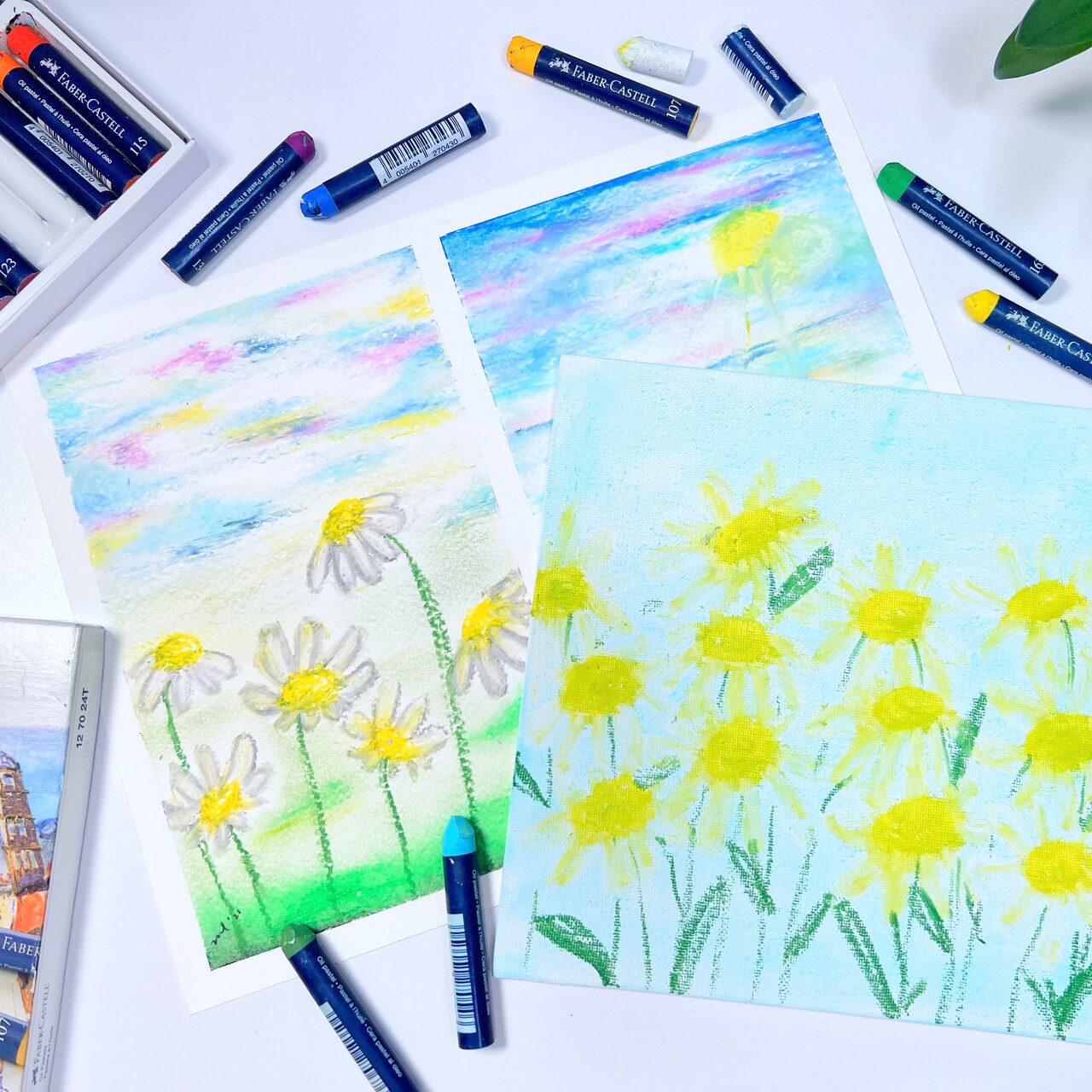 Oil Pastel Spring Illustration with Faber-Castell®